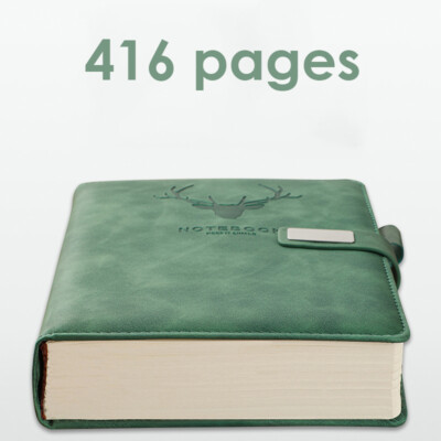 Thick PU Leather Business Journal B5 Notebook Lined Paper Writing Diary 416 Page-image