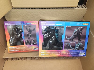 S.H. Monsterarts Godzilla vs Kong 2021 Set of 2: Kong and Godzilla.  US Seller.-image