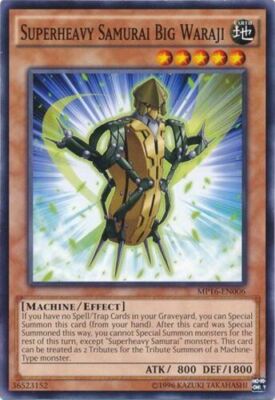 Yu-Gi-Oh! TCG Superheavy Samurai Big Waraji 2016 Mega Tins Pack MP16-EN006 Unl-image