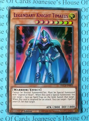 Legendary Knight Timaeus DLCS-EN001 Ultra Rare Yu-Gi-Oh Card 1st Edition Purple-image
