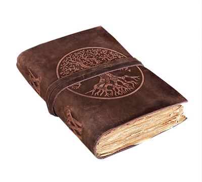 Leather Journal-Leather Bound Journal for Him Her-Leather Sketchbook - Bound ...-image
