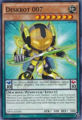 Yu-Gi-Oh! TCG Deskbot 007 2016 Mega Tins Pack MP16-EN206 Unlimited Ed Common-image
