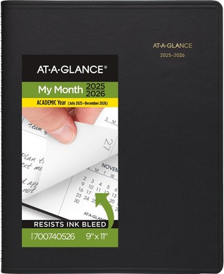 AT-A-GLANCE Planner 2025-2026 Academic, Monthly, 9