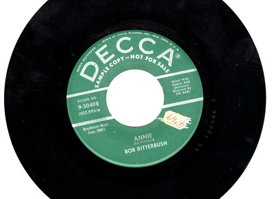 BOB RITTERBUSH:     ANNIE / IN HIS HANDS .. DJ COPY 45 RPM -2673-image