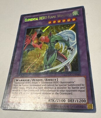 YUGIOH ELEMENTAL HERO FLAME WINGMAN LCGX-EN045 SECRET RARE-image