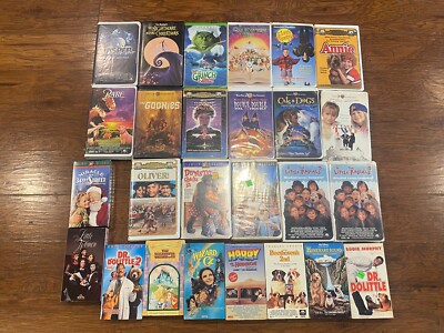 Lot of 26 Children's VHS Annie Dr Dolittle Babe Grinch Charlotte’s Web Wizard Oz-image