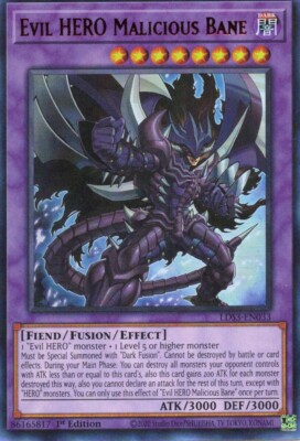 Evil HERO Malicious Bane (Red) LDS3-EN033 Legendary Duelists: Season 3 1st...-image