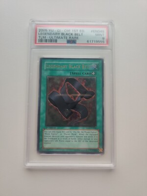 Yu-Gi-Oh Legendary Black Belt PSA 9 TLM The Lost Millennium PSA 9 Mint Ultimate-image