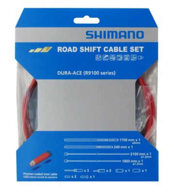 SHIMANO Repair Parts Shift Cable Set Polymer Coating R9100 with Nose for Red OT--image