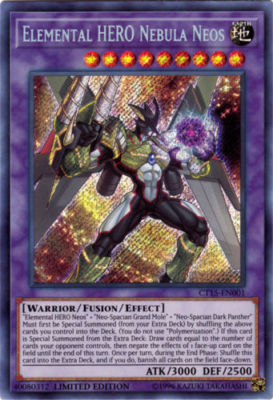 ( ELEMENTAL HERO NEBULA NEOS ) Secret Rare - CT15-EN001 - Limited NM - Mega Tin-image