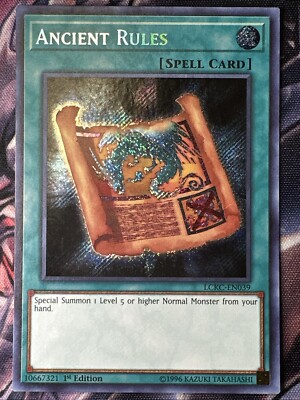 Ancient Rules - NM - LCKC-EN039 - 1st Edition - Secret Rare - Yu-Gi-Oh! TCG-image