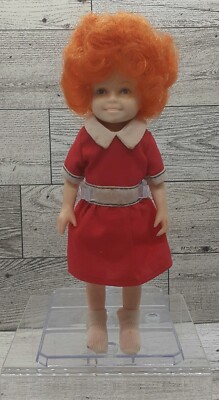 Knickerbocker Little Orphan Annie Doll 6 inch Dress Socks No Shoes Vintage 1982-image