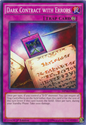 Dark Contract with Errors - MP16-EN155 - Common - 1st Edition x3 - Near Mint-image