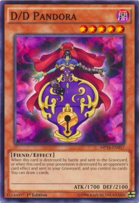 Yugioh! LP D/D Pandora - MP16-EN057 - Common - 1st Edition Lightly Played, Engli-image