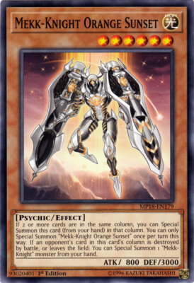 Mekk-Knight Orange Sunset - MP18-EN179 - Common - 1st Edition x1 - Near Mint-image