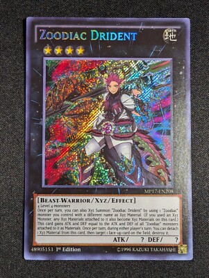Yugioh - Zoodiac Drident MP17-EN208 1st Edition Secret Rare NM-image