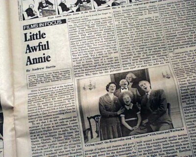 Little Orphan ANNIE Musical Comedy Drama Film Opening REVIEW 1982 Advertisement -image