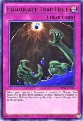 Yu-Gi-Oh! TCG Floodgate Trap Hole 2017 Mega-Tin Mega Pack MP17-EN114 1st Edition-image