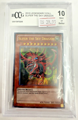 2010 Slifer The Sky Dragon Yugioh Legendary Collection LC01-EN002 BCCG 10 Mint-image