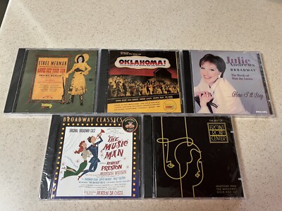LOT OF 5 Broadway CD's Music Man Oklahoma Annie Get Your Gun Julie Andrews NEW-image