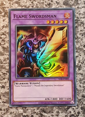 Yugioh LOB-EN003 Flame Swordsman Super Rare MINT-image