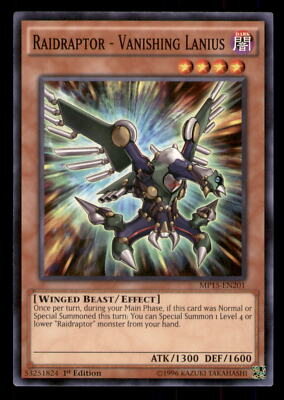 Yugioh Raidraptor - Vanishing Lanius #MP15-EN201 2015 Mega-Tins Mega Pack LP-image