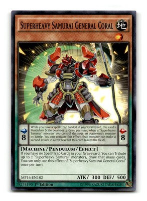 Superheavy Samurai General Coral - MP16-EN182 1st Edition - YuGiOh-LP-image