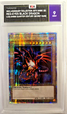 2023 Yugioh Graded 25th Anniversary Edition Secret Rare - Red-Eyes Black Dragon-image