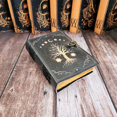 Tree of Life Leather Journal Notebook sketchbook Wedding Gift, Gift for Him Her.-image