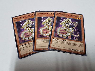 3x Yu-Gi-Oh 2015 Mega-Tin Mega Pack  #MP15-EN077 Satellarknight Unukalhai-image