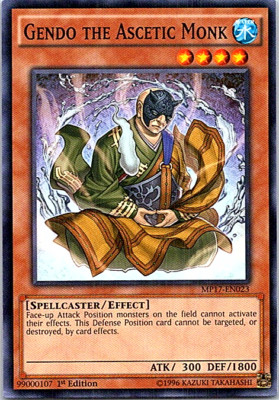 Gendo The Ascetic Monk MP17-EN023 Yu-Gi-Oh! Light Play 1st Edition-image