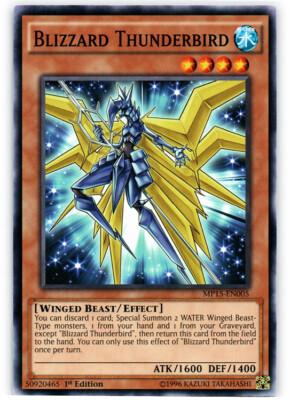 Yugioh! LP Blizzard Thunderbird - MP15-EN005 - Common - 1st Edition Lightly Play-image
