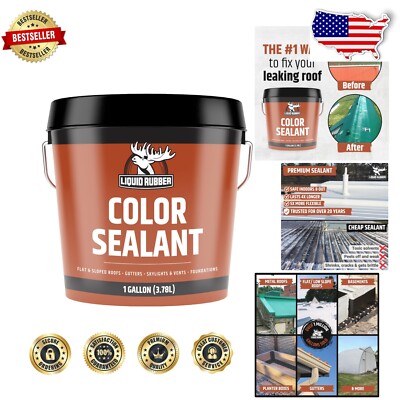 Durable Waterproof Membrane Sealant - Advanced 1 Gal Elastomeric Roofing Coating-image