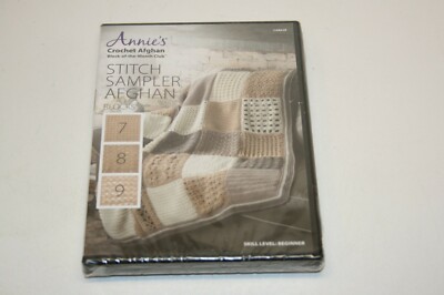 NEW SEALED Annie's Crochet Afghan - Stitch Sampler Afghan 7-8-9 FREE SHIPPING-image