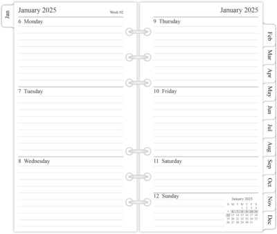 Newestor 2025 Weekly & Monthly Planner Refill, 3-3/4