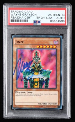 Wayne Grayson Joey Wheeler Signed Jinzo 2016 YuGiOh Legendary Decks II PSA A-image