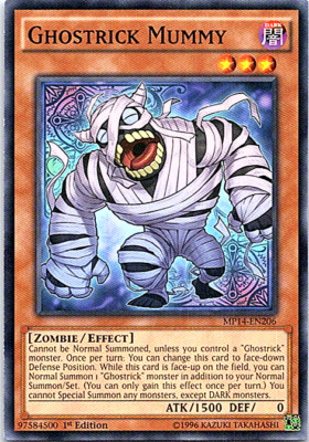 Ghostrick Mummy MP14-EN206 Yu-Gi-Oh! Light Play 1st Edition-image