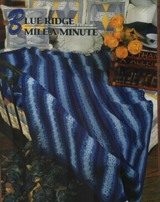 NEW BLUE RIDGE MILE A MINUTE AFGHAN ANNIE'S CROCHET CLUB PATTERN INSTRUCTIONS-image
