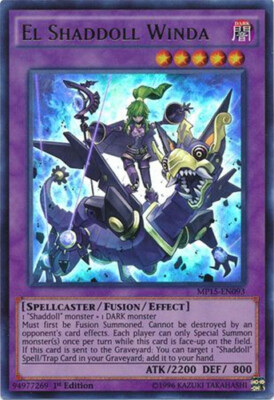 Yu-Gi-Oh Card - MP15-EN093 - EL SHADDOLL WINDA (ultra rare holo) - NM/Mint-image
