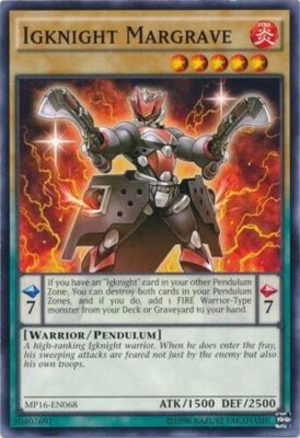 Yu-Gi-Oh! TCG Igknight Margrave 2016 Mega Tins Pack MP16-EN068 Unl Ed Common-image