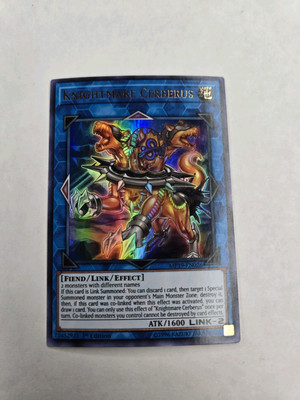 Knightmare Cerberus MP19-EN026 2019 Gold Sarcophagus Tin Mega Pack 1st Edition-image