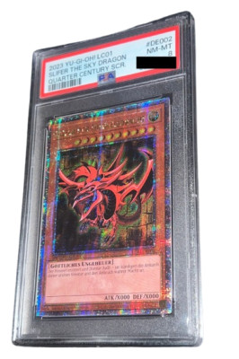 Yu-Gi-Oh! Slifer The Sky Dragon - PSA 8 - LC01 Quarter Century Secret Rare-image