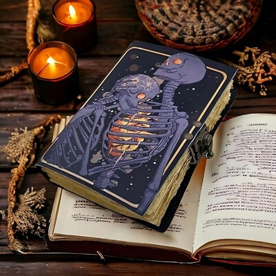 leather journal leather sketchbook leather notebook  junk journal book of spell-image