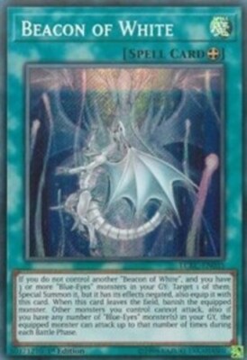 Yugioh! LP Beacon of White - LCKC-EN035 - Secret Rare - 1st Edition Lightly Play-image