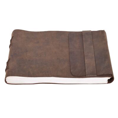 Leather Drawing Journal Daily Travel Diary, Antique Handmade Vintage Bound Ru...-image