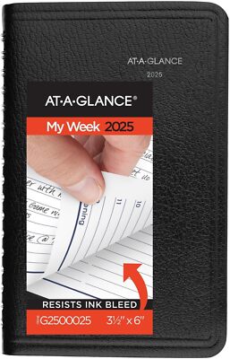 AT-A-GLANCE 2025 Planner, Weekly, 3-1/2 x 6