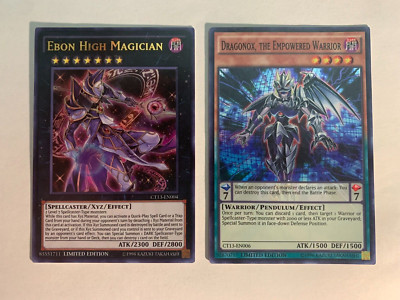 2x Lot Yugioh CT13-EN004 Ebon High Magician & Dragonox Mega Tin Limited Ed.-image