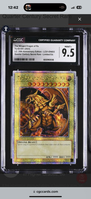 CGC 9.5 The Winged Dragon of Ra LC01-EN003 Quarter Century Secret Rare-image