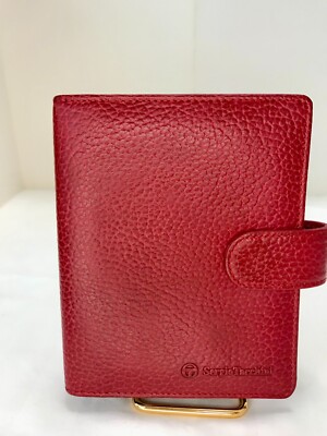 Sergio Tacchini Ring Bound Planner Embossed leather red 14.5cmx11.5cm-image
