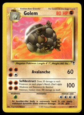 Pokemon TCG Legendary Collection #024/110 Golem MP (Corner Crease)-image